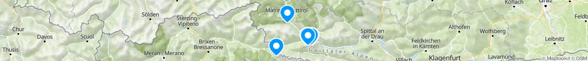 Kartenansicht für Apotheken-Notdienste in der Nähe von Lienz (Tirol)